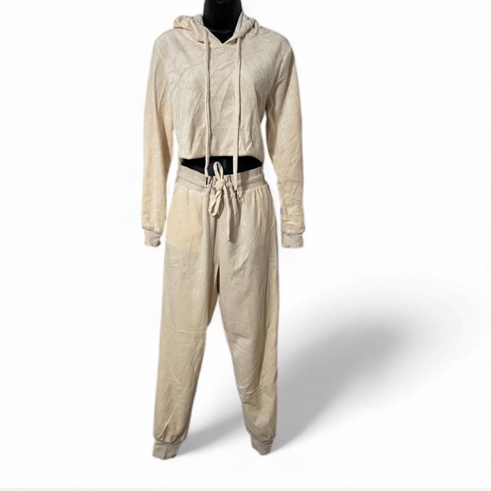 True Religion World Tour Velour Hoodie & Jogger Set Size M